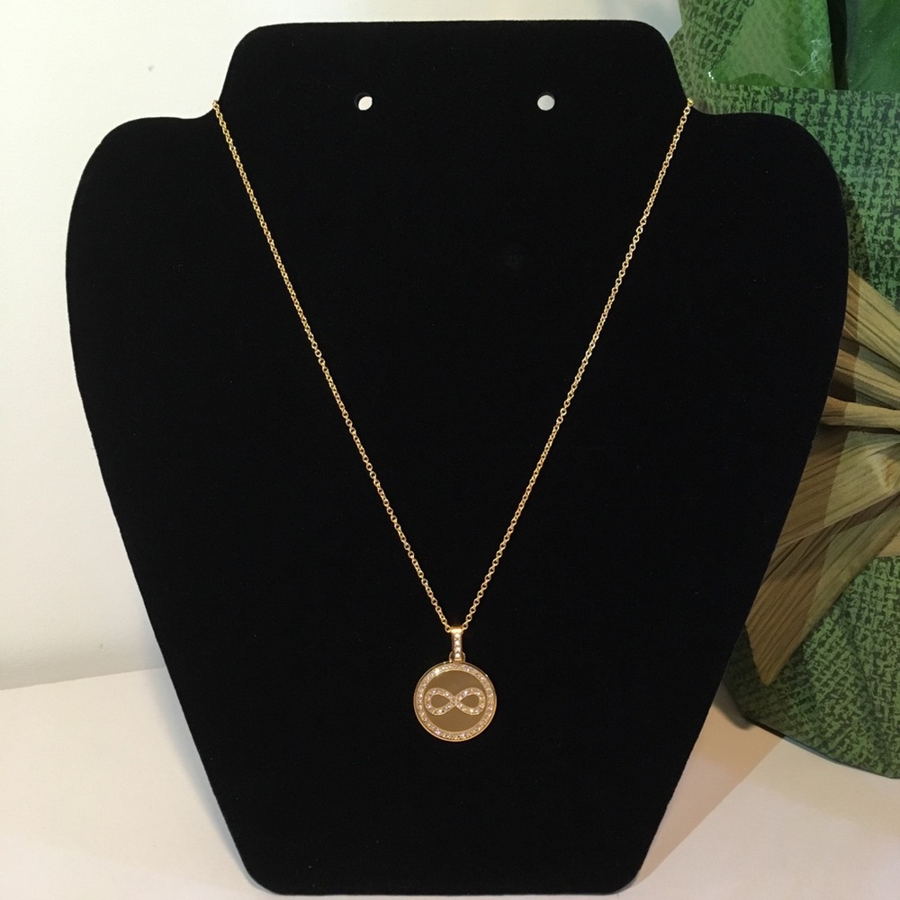 Infinity Love Pendant Gold Plated Necklace - Picture 2 of 5